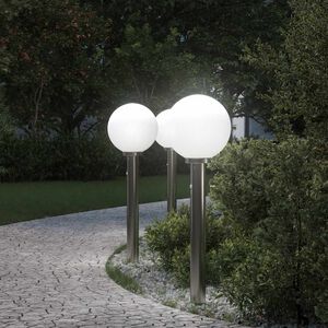 vidaXL 3 db szenzoros oszlopl&aacute;mpa 80 cm rozsdamentes ac&eacute;l IP44