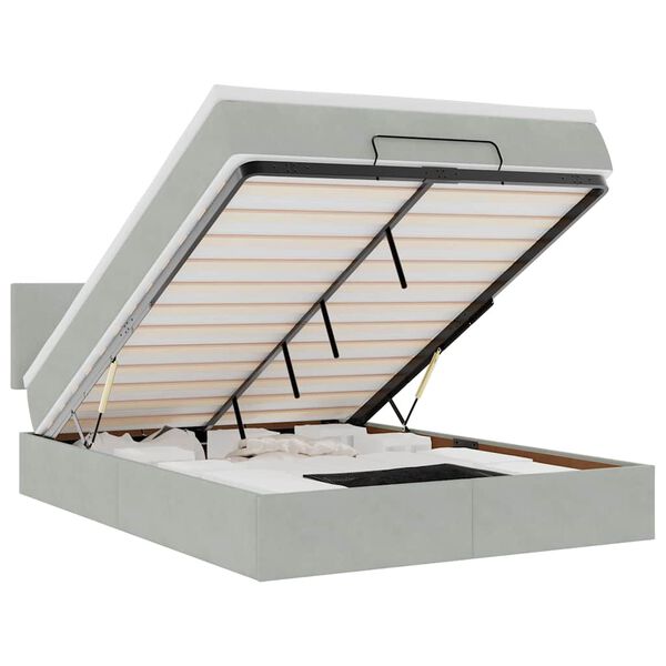 vidaXL Ottom&aacute;n &aacute;gykeret matraccal vil&aacute;gossz&uuml;rke 140x200cm b&aacute;rsony