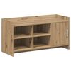 vidaXL Cipőszekr&eacute;ny 100 x 39,5 x 51 cm Szerelt Fa K&eacute;zműves T&ouml;lgy