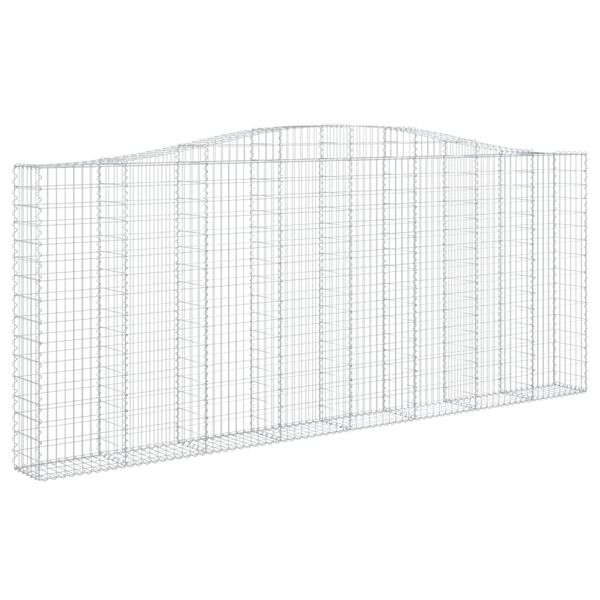 vidaXL 10 db íves horganyzott vas gabion kosár 400x30x160/180 cm