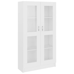 vidaXL feh&eacute;r szerelt fa vitrinszekr&eacute;ny 82,5 x 30,5 x 150 cm