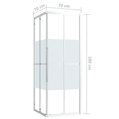 vidaXL ESG zuhanykabin 70 x 70 x 180 cm