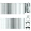vidaXL Kerítésoszlop Egyéb 52 pcs Zöld 3,2 x 3,2 x 120 cm Acél