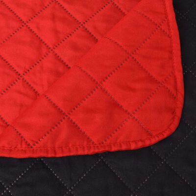 vidaXL 230x260 cm kétoldalas steppelt ágytakaró vörös és fekete