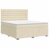 vidaXL Boxspring &aacute;gy matraccal Kr&eacute;msz&iacute;nű 140 x 190 cm Sz&ouml;vet
