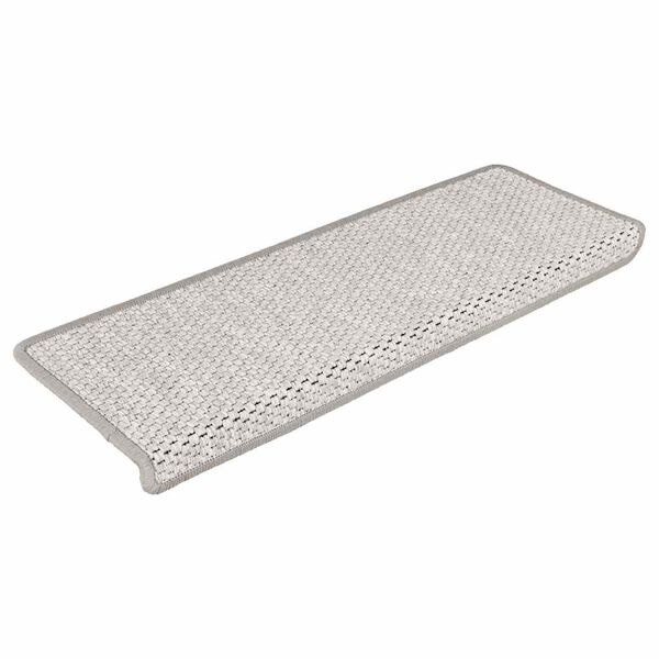 vidaXL 15 db sziz&aacute;l hat&aacute;s&uacute; platina &ouml;ntapad&oacute; l&eacute;pcsőszőnyeg 65x21x4 cm