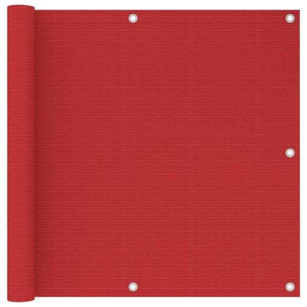 vidaXL piros HDPE erkélytakaró 90 x 300 cm