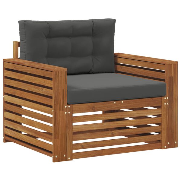 vidaXL K&uuml;lt&eacute;ri kanap&eacute; szett T&ouml;m&ouml;r ak&aacute;cfa &eacute;s poli&eacute;szter Term&eacute;szetes