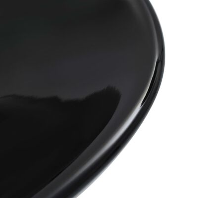 vidaXL fekete kerámia mosdókagyló 58,5 x 39 x 14 cm