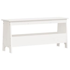 vidaXL t&ouml;m&ouml;r fenyőfa előszobai pad feh&eacute;r 100 x 28 x 45 cm