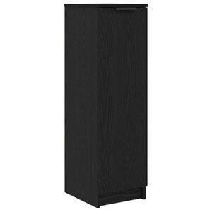 vidaXL Cipőszekr&eacute;ny polcokkal Fekete t&ouml;lgy 29,5 x 35 x 101 cm Faanyag