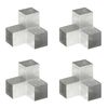 vidaXL 4 darab Y alak&uacute; horganyzott f&eacute;m oszloptart&oacute; 101 x 101 mm