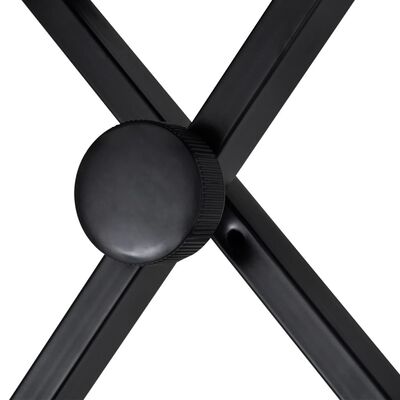 vidaXL fekete dupla merevítésű billentyűzetállvány és szék