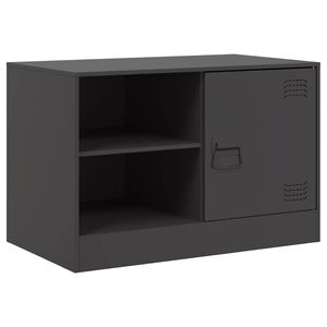 vidaXL fekete ac&eacute;l TV-szekr&eacute;ny 67 x 39 x 44 cm