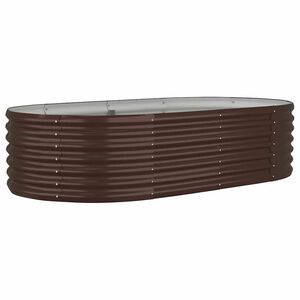 vidaXL barna horganyzott ac&eacute;l kerti magas&aacute;gy&aacute;s 152x80x36 cm