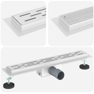 vidaXL Zuhanylefoly&oacute; vonalform&aacute;val Ez&uuml;st 50 cm Rozsdamentes ac&eacute;l 304