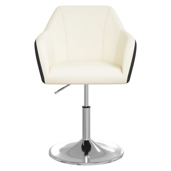 vidaXL feh&eacute;r &eacute;s fekete műbőr &eacute;tkezősz&eacute;k