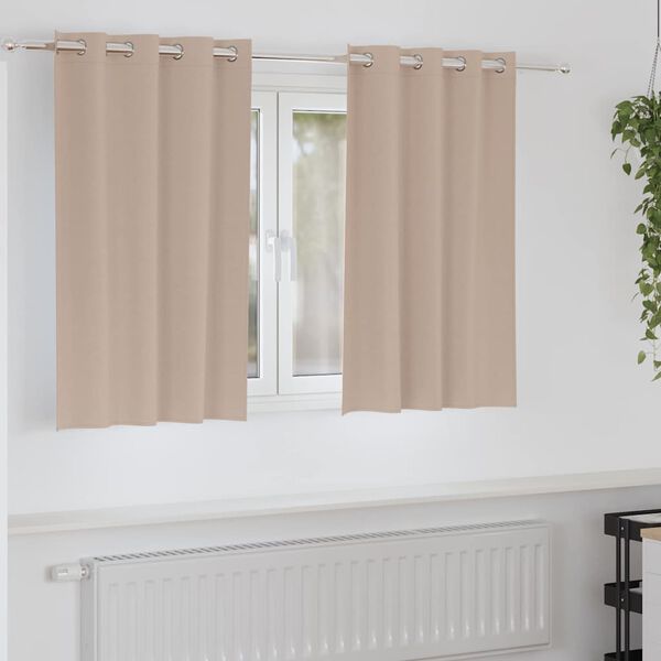 vidaXL Fekete F&uuml;gg&ouml;ny Gyűrűkkel 2 pcs T&oacute;psz&iacute;nű 140 x 140 cm Poli&eacute;szter