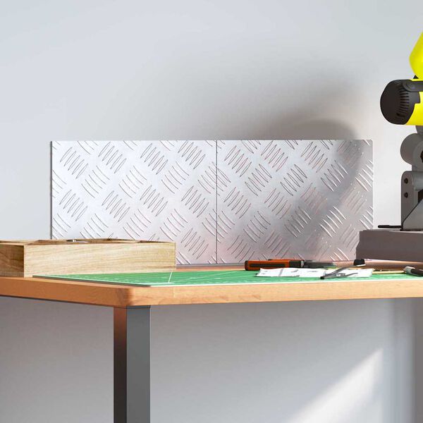 vidaXL Rácsos lemezek 2 pcs Ezüst 30 x 20 cm Alumínium