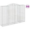 vidaXL 6 db &iacute;ves horganyzott vas gabion kos&aacute;r 300x50x200/220 cm