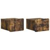 vidaXL Fali &eacute;jjeli szekr&eacute;ny 2 pcs F&uuml;st&ouml;s T&ouml;lgy 33 x 34,5 x 24 cm
