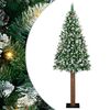 vidaXL Karcs&uacute; kar&aacute;csonyfa 300 LED-del Z&ouml;ld 210 cm PVC &eacute;s t&ouml;m&ouml;r fenyőfa