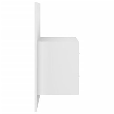 vidaXL 2 db magasfényű fehér falra szerelhető éjjeliszekrény