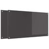 vidaXL Konyhai splashback 2 pcs Sötétszürke 110 x 60 cm edzett üveg