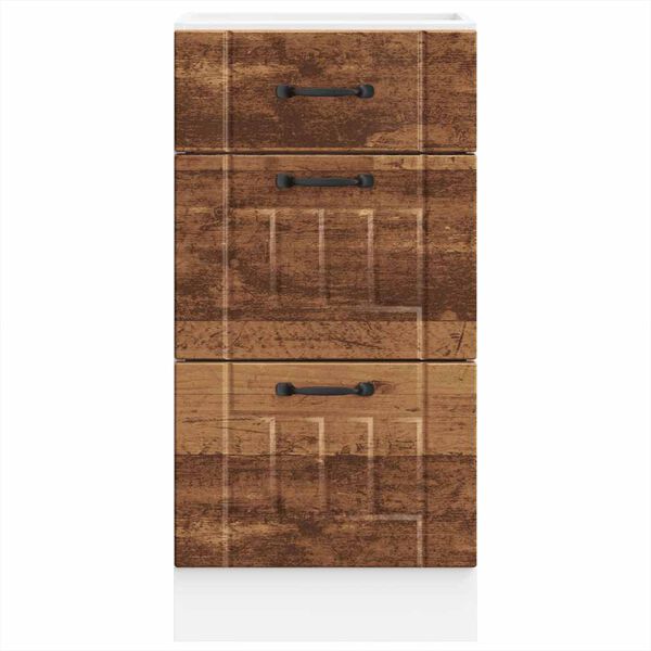 vidaXL Konyhai als&oacute; szekr&eacute;ny Lucca antik fa szerelt fa