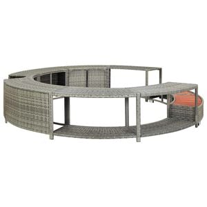 vidaXL sz&uuml;rke polyrattan jakuzzi-keret