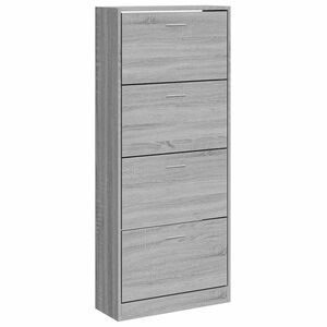 vidaXL sz&uuml;rke sonoma sz&iacute;nű szerelt fa cipősszekr&eacute;ny 63x24x147 cm