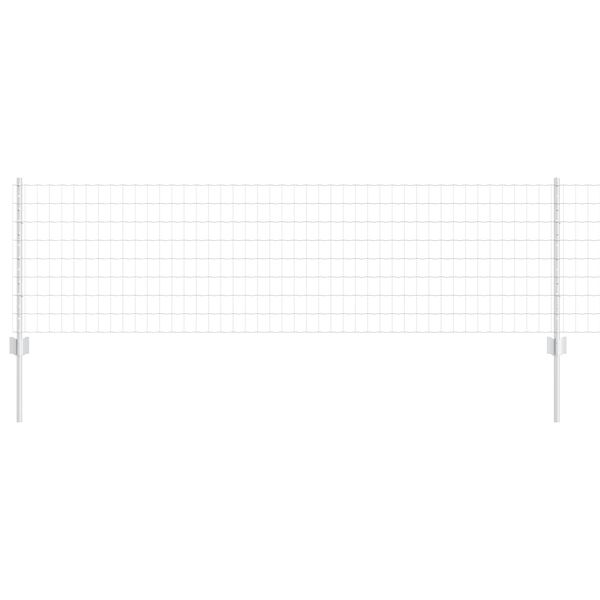 vidaXL Ker&iacute;t&eacute;s oszlopokkal Ez&uuml;st 0,6 x 25 m Ac&eacute;l