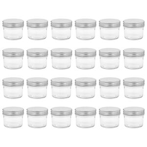 vidaXL 24 db 110 ml-es befőttesüveg ezüstszínű tetővel