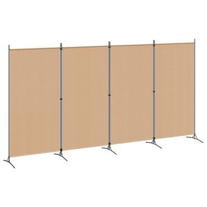 vidaXL 4-paneles szoba elv&aacute;laszt&oacute; B&eacute;zs 346 x 180 cm Sz&ouml;vet