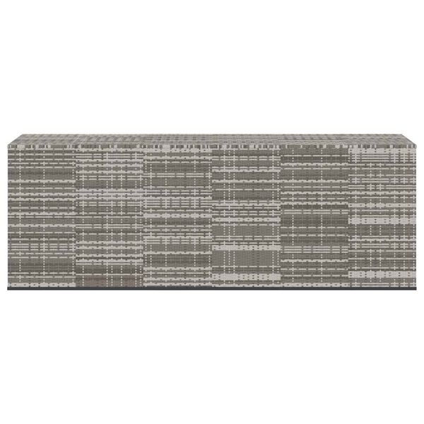 vidaXL szürke polyrattan kerti párnatartó doboz 291 x 100,5 x 104 cm
