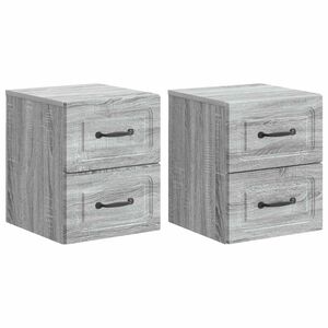 vidaXL Fali &eacute;jjeli szekr&eacute;ny 2 db Sz&uuml;rke Sonoma 34,5 x 33 x 40 cm