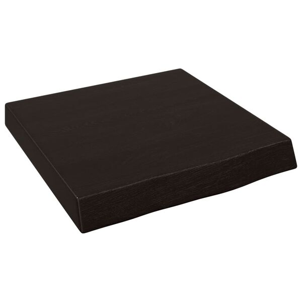 vidaXL sötétbarna kezelt tömör fa fürdőszobai pult 40x40x(2-6) cm