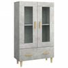 vidaXL betonsz&uuml;rke szerelt fa magasszekr&eacute;ny 70 x 31 x 115 cm