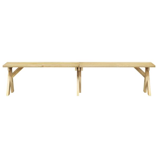 vidaXL 3 r&eacute;szes impregn&aacute;lt fenyőfa kerti &eacute;tkezőgarnit&uacute;ra