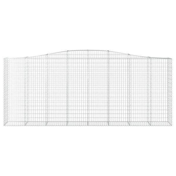 vidaXL 9 db íves horganyzott vas gabion kosár 400x50x160/180 cm