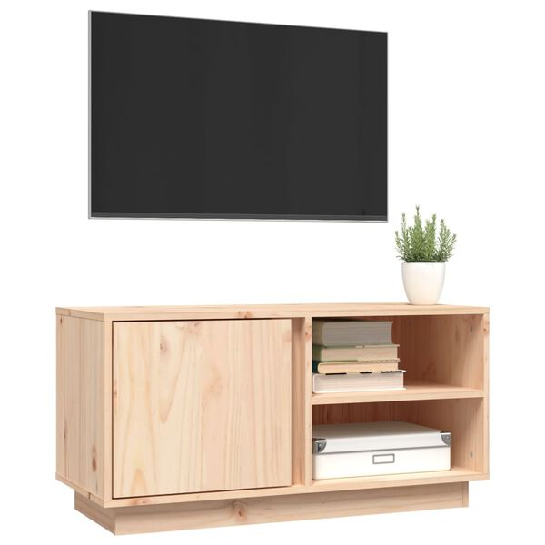 vidaXL tömör fenyőfa TV-szekrény 80x35x40,5 cm