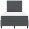 vidaXL Boxrugós ágy Sötétszürke és Fehér 203 x 120 x 128 cm