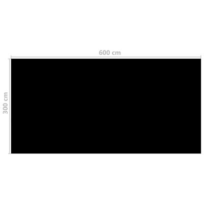 vidaXL fekete polietilén medencetakaró 600 x 300 cm