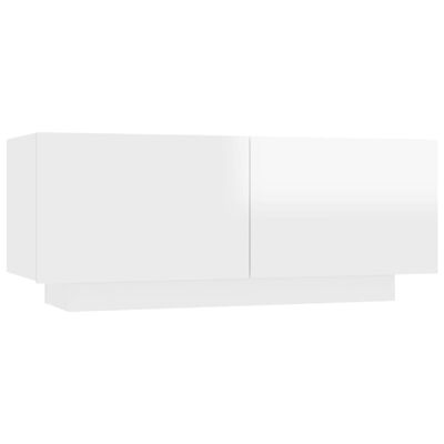 vidaXL magasfényű fehér forgácslap TV-szekrény 100 x 35 x 40 cm