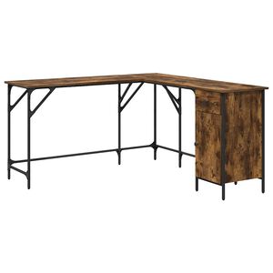 vidaXL f&uuml;st&ouml;s t&ouml;lgy sz&iacute;nű szerelt fa &iacute;r&oacute;asztal 141x141x75 cm