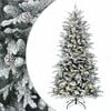 vidaXL Műanyag Hajtogat&oacute;s Kar&aacute;csonyfa 120 cm 150 LED Meleg feh&eacute;r
