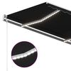 vidaXL antracitsz&uuml;rke sz&eacute;l&eacute;rz&eacute;kelős &eacute;s LED-es napellenző 400x350 cm