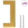 vidaXL 10 db aranysz&iacute;nű rozsdamentes ac&eacute;l szekr&eacute;nyfoganty&uacute; 64 mm