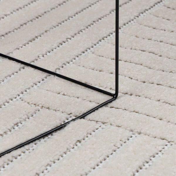 vidaXL Ter&uuml;letszőnyegek Kerek HUARTE Kr&eacute;m &Oslash; 120 CM Poli&eacute;szter