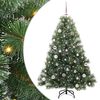 vidaXL Mű kar&aacute;csonyfa 150 LED-del &aacute;llv&aacute;nnyal Z&ouml;ld 150 cm PE &eacute;s PVC